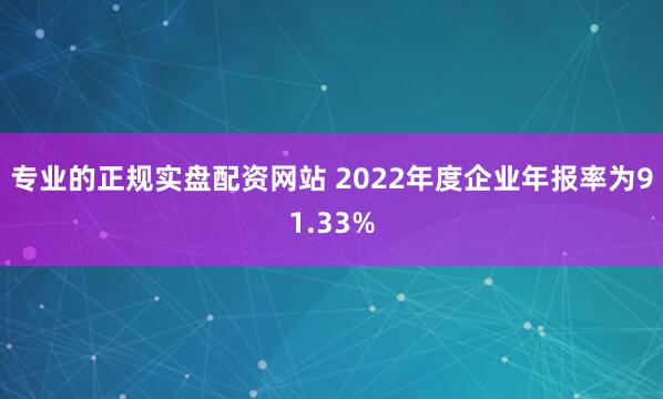专业的正规实盘配资网站 2022年度企业年报率为91.33%