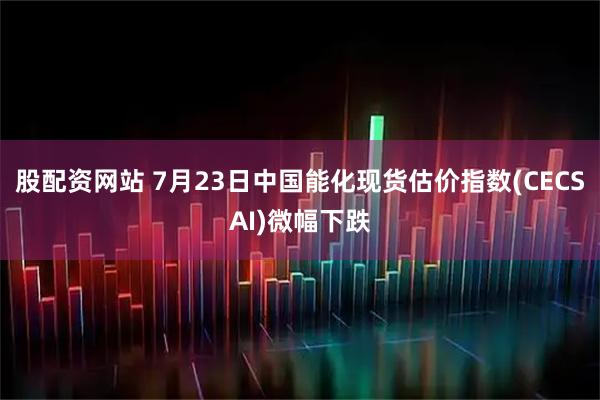 股配资网站 7月23日中国能化现货估价指数(CECSAI)微幅下跌